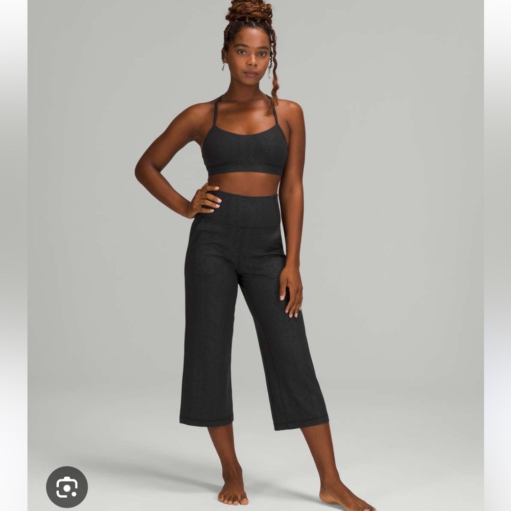 Lululemon Athletica Align Black Wide Leg Cropped Pants